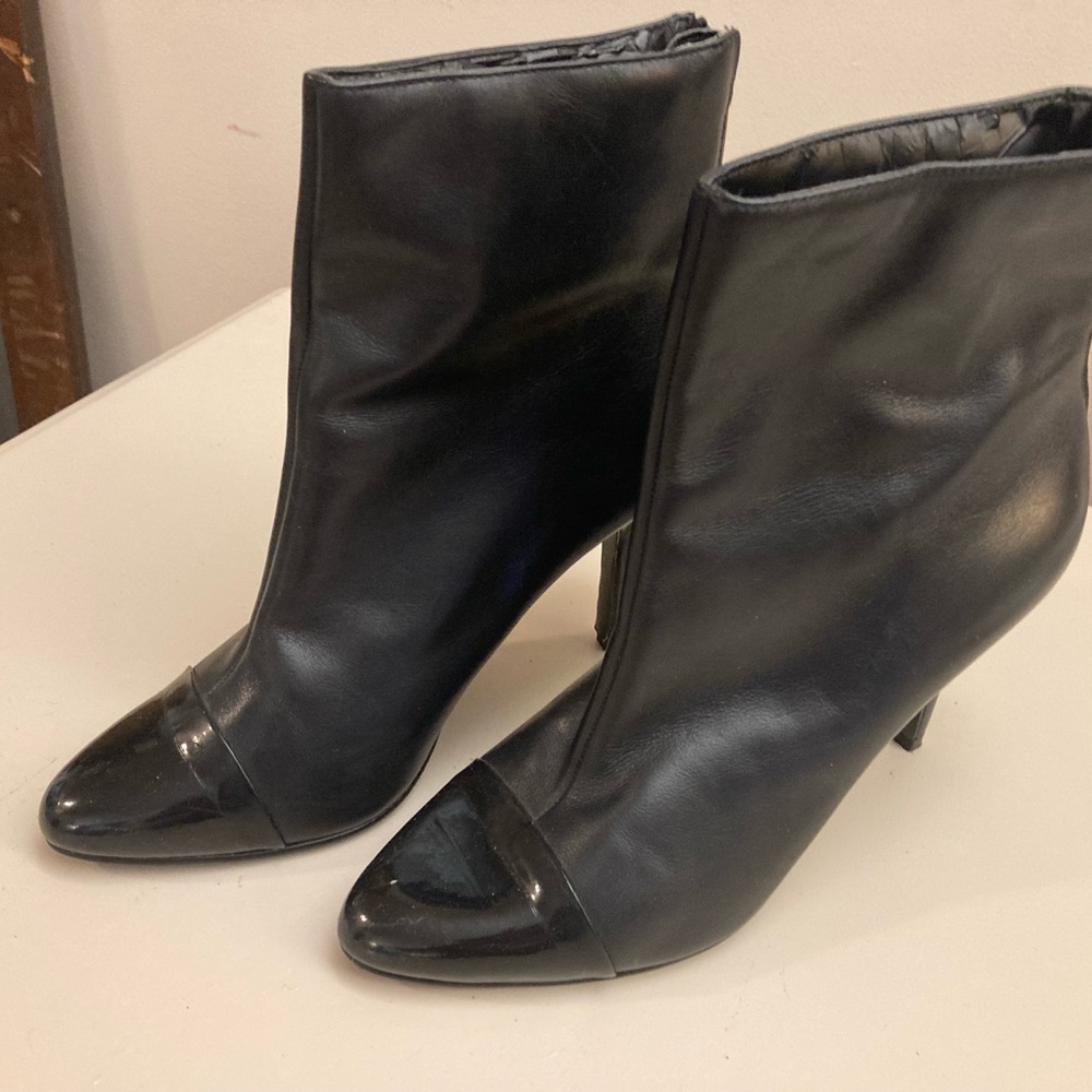 Audrey Brooke Sleek Black Ankle Booties